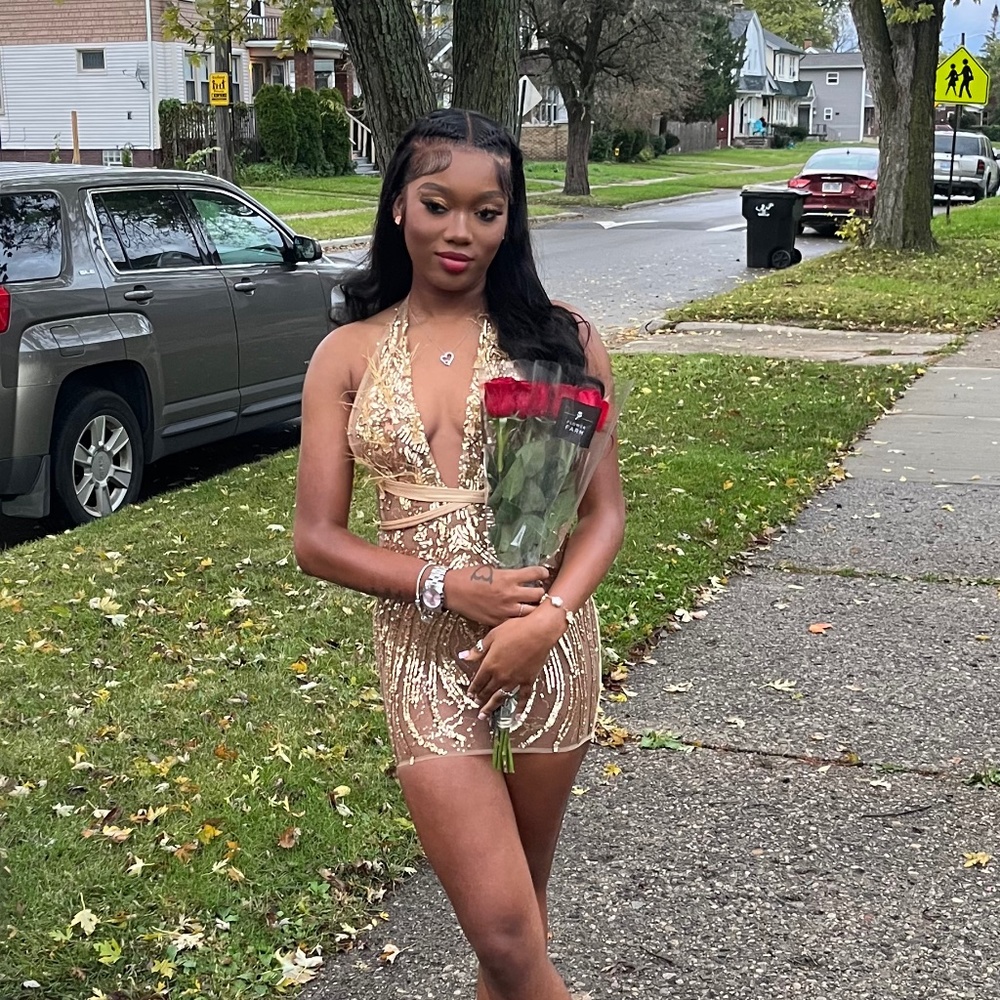 Gold dress